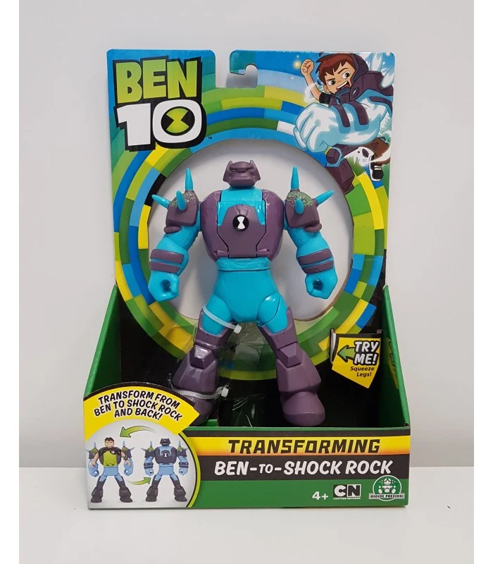 Ben 10 Personaggio Deluxe Trasforming Ben To Shock Rock