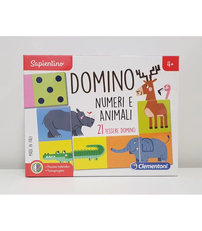 Domino Numeri E Animali Con 21 Tessere Domino
