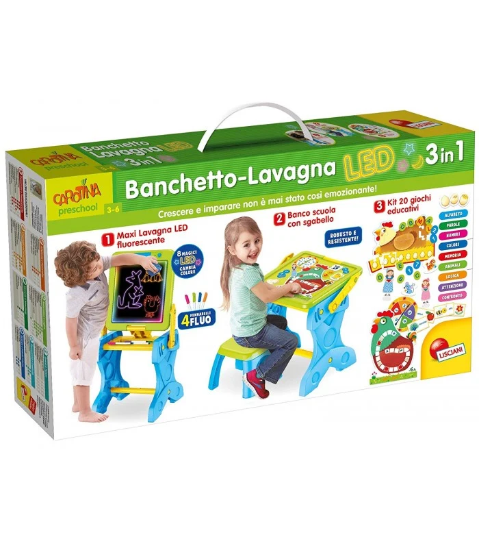 Carotina Banchetto-Lavagna Led 3 In 1