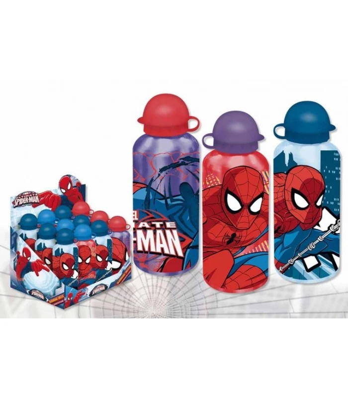 Borraccia In Alluminio Spiderman 500ml 3 Colori
