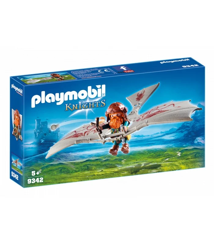 Playmobil 9342 Guerriero Con Deltaplano Da Attacco
