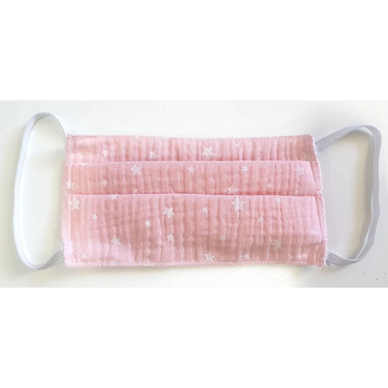 Mascherina A Bandiera Picci Per Bambini Rosa/Stellina