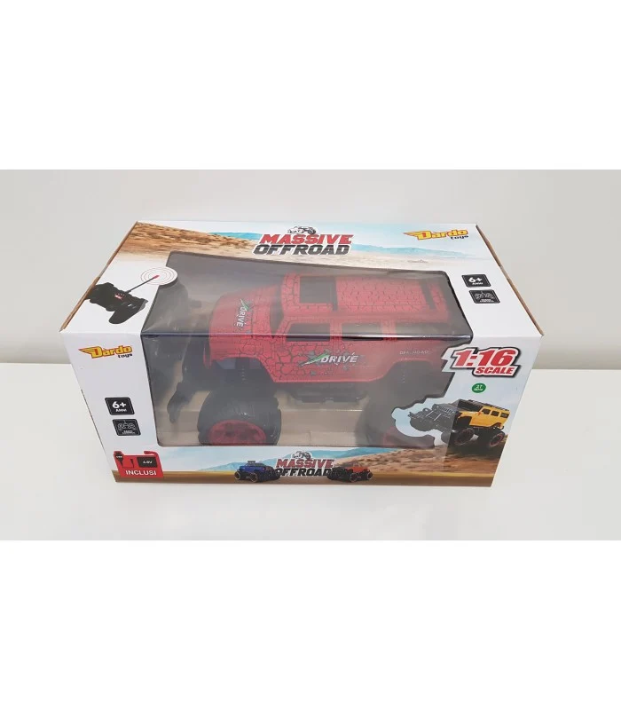 Auto Radiocomandata Monster Off Road Rossa Scala 1:16