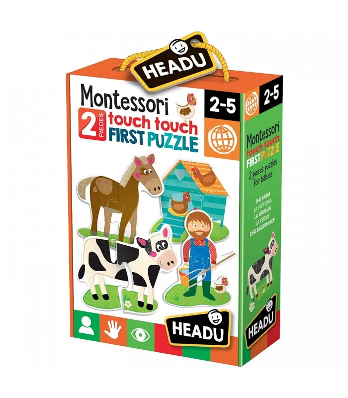 La Fattoria Puzzle Touch 2 Pezzi Montessori