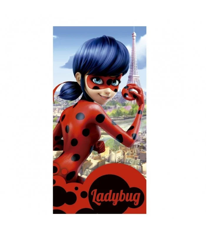 Telo Mare In Micro Spugna Ladybug 70 X 140 Centimetri
