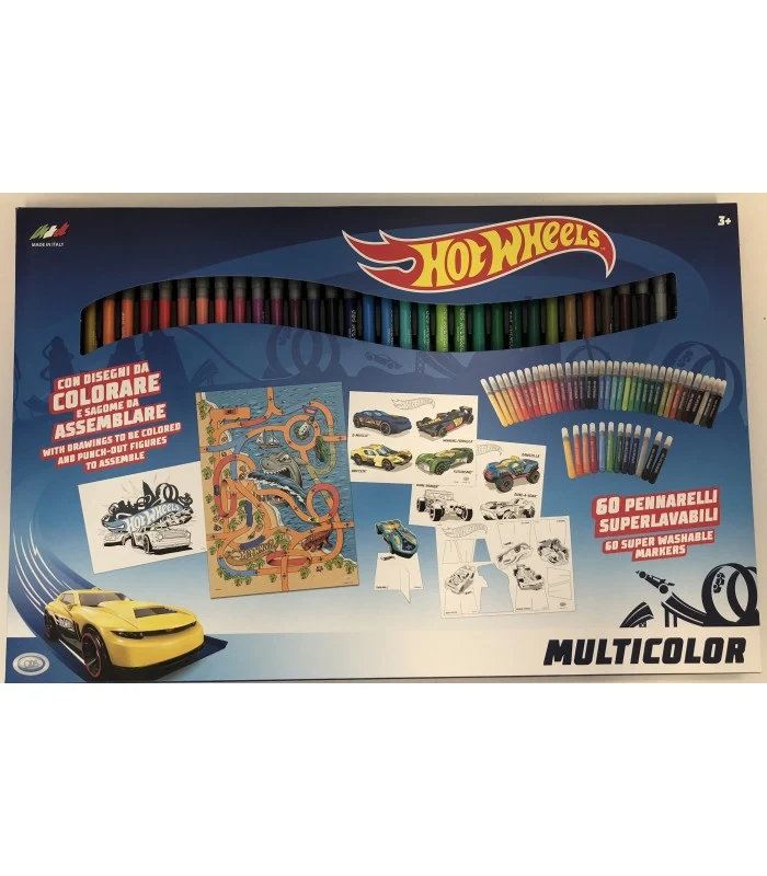 Hot Wheels - Set Con 60 Pennarelli
