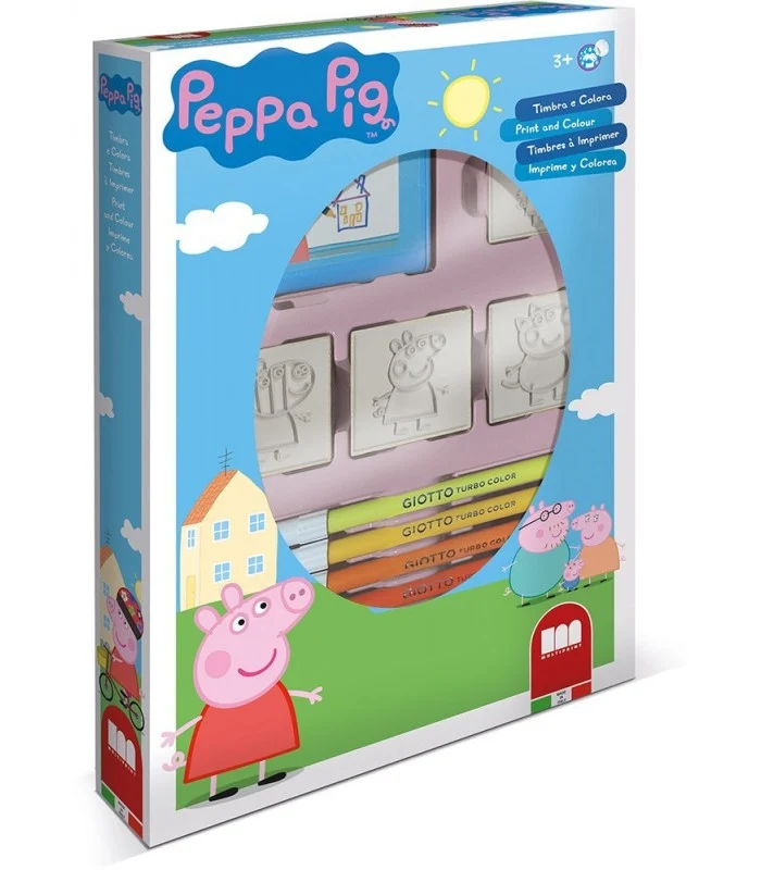 Set Peppa Pig 4 Timbrini Con Pennarelli