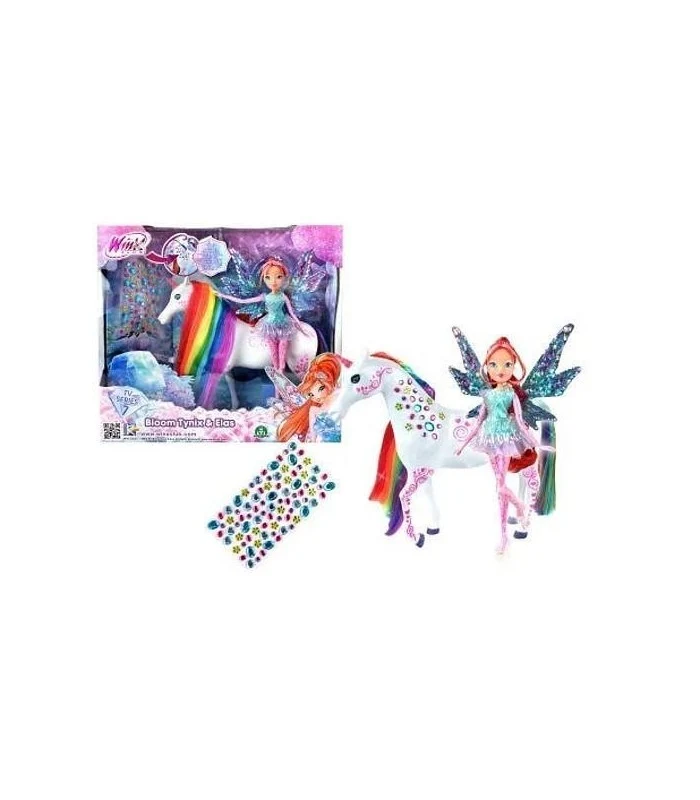 Winx Bambola Tynix Bloom E Elas L'Unicorno