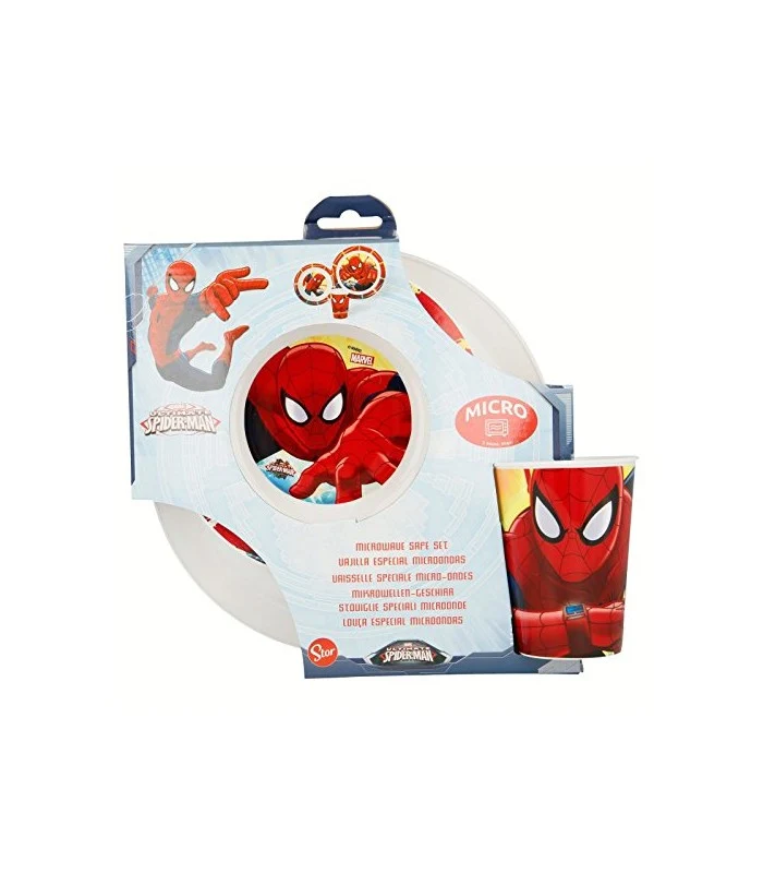 Set Pappa In Pvc 3 Pezzi Spider-Man Per Microonde