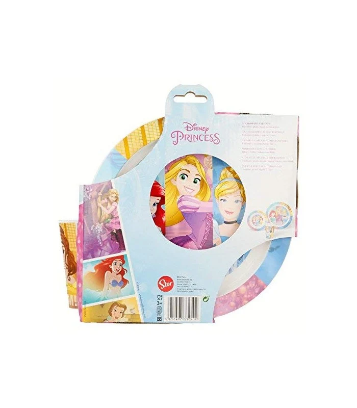 Set Pappa In Pvc 3 Pezzi Disney Princess Per Microonde