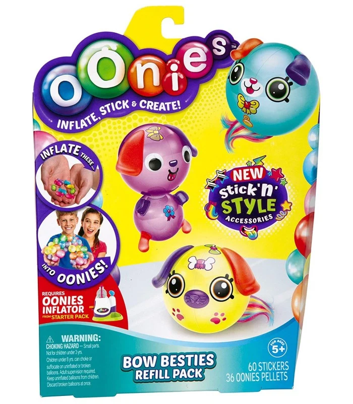 Set Ricarica Oonies Con Nuovi Accessori Stick'N'Style 3 Modelli