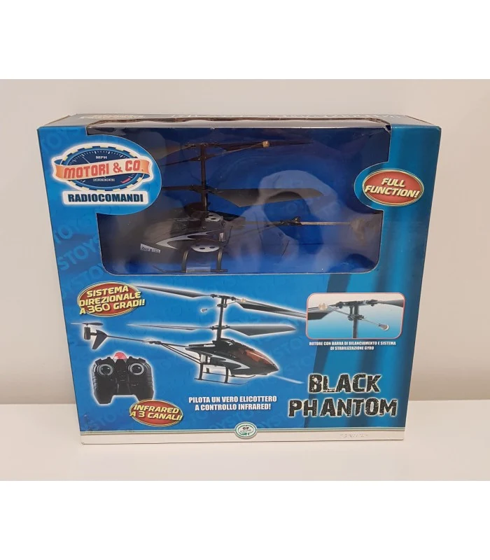Elicottero Black Phantom Radiocomandato A 3 Canali