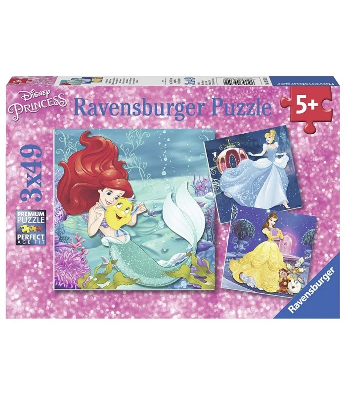 Puzzle Le Avventure Delle Principesse 3x49 Pezzi