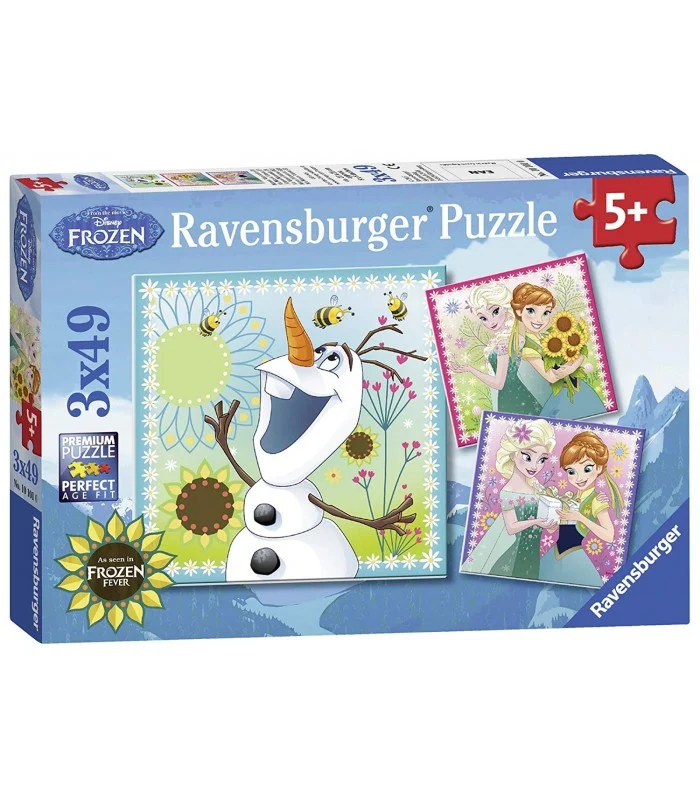 Puzzle Frozen Fever Olaf 3x49 Pezzi