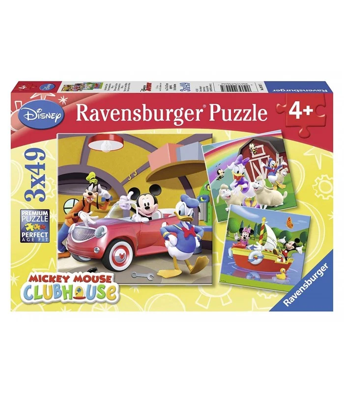 Puzzle Tutti Amano Topolino 3x49 Pezzi
