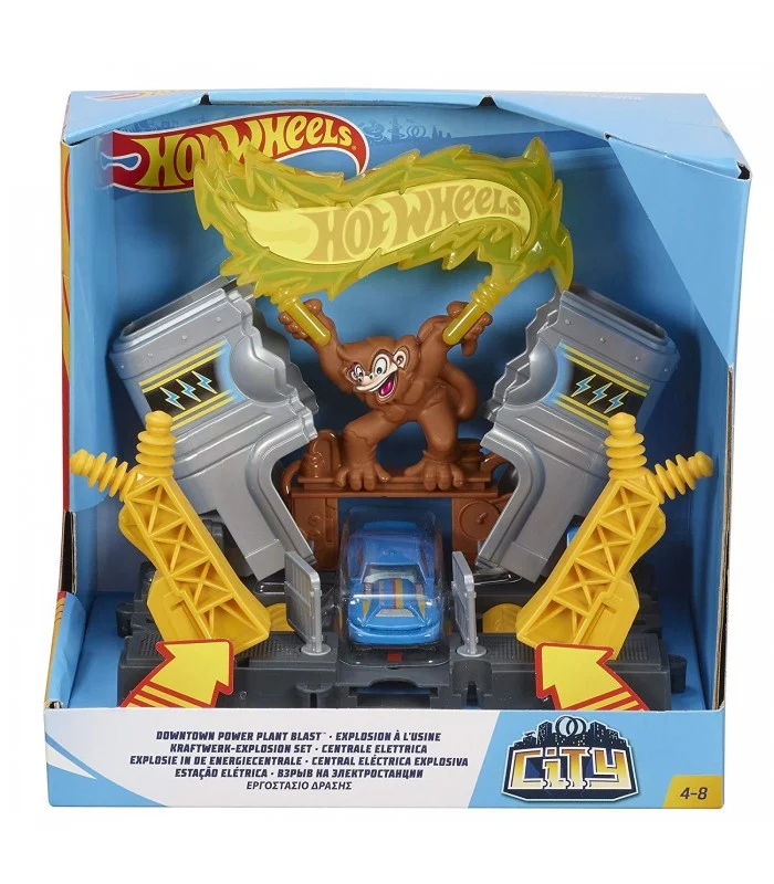 Hot Wheels City Playset Centrale Elettrica Con Veicolo