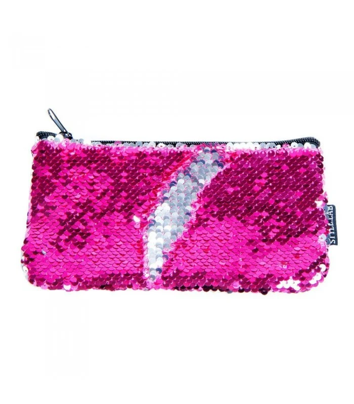 Magic Sequin- Astuccio Con Paillettes Pink-Silver