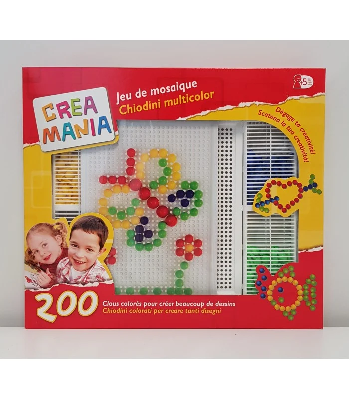 Crea Mania Confezione Chiodini Multicolor 200 Pezzi