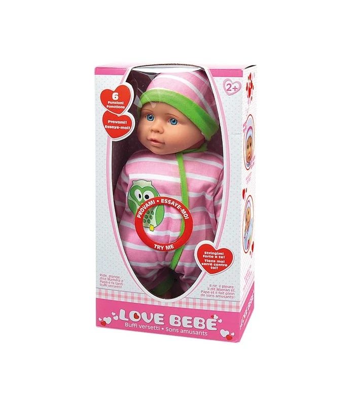 Love Bebe' Bambolotto Buffi Versetti 2 Colori