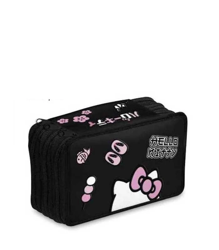 Hello Kitty Astuccio Triplo - Nero