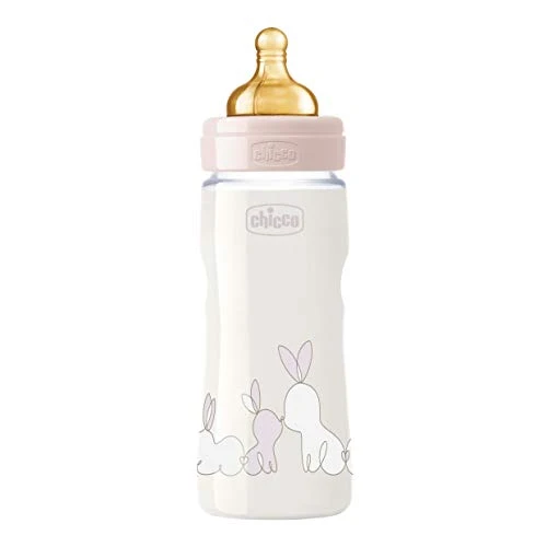 Chicco Original Touch Biberon, Bimba, Flusso Regolabile, Rosa, 330 Ml