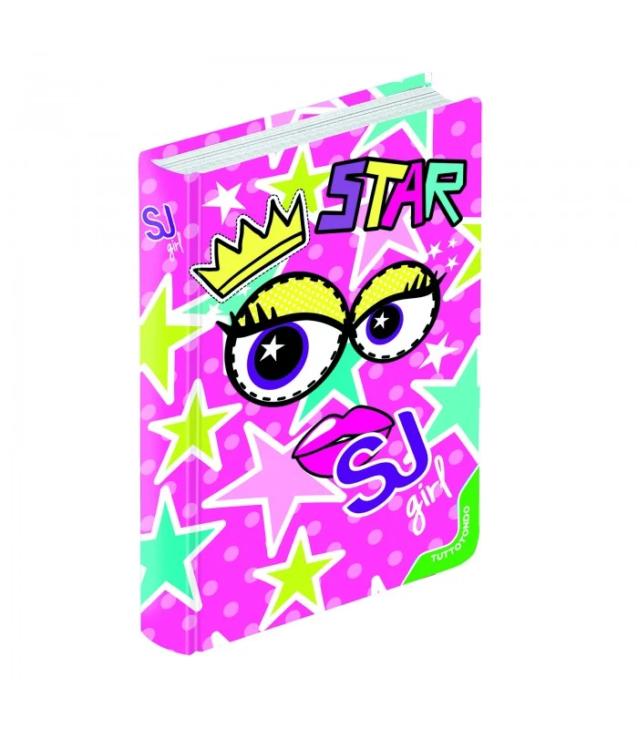 Diario Standard Girl 10 Mesi Sj Facce Fuxia Star