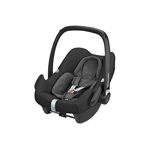 Bébé Confort Ovetto Rock Seggiolino Auto Omologato I- Size E Trasporto Aereo, Gruppo 0+ Per Bambini Da 45-75 Cm, 0-12 Mesi, Cuscino Riduttore Ergonomico, Nomad Black