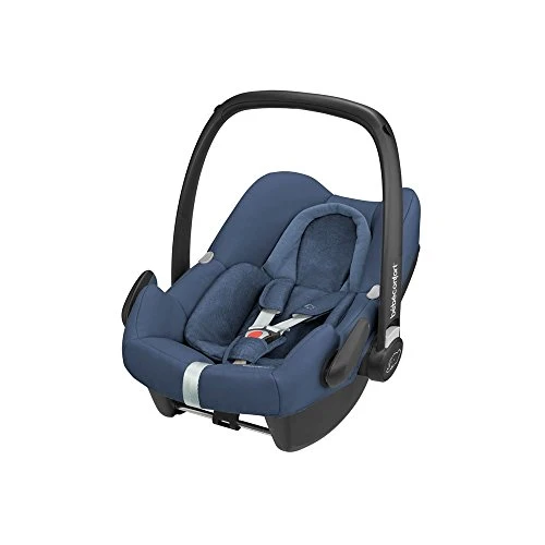 Bébé Confort Ovetto Rock Seggiolino Auto Omologato I- Size E Trasporto Aereo, Gruppo 0+ Per Bambini Da 45-75 Cm, 0-12 Mesi, Cuscino Riduttore Ergonomico, Nomad Blue