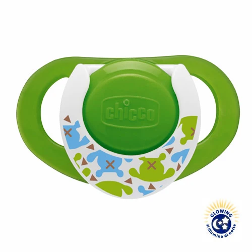 Succhietto Chicco Physioring Luminescente Caucciã¹ Verde 4m+