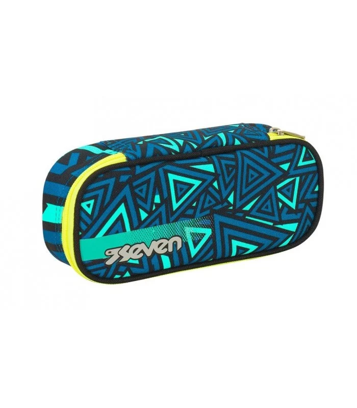 Astuccio Ovale Round Plus Seven Shifty Boy Blu E Verde Acqua