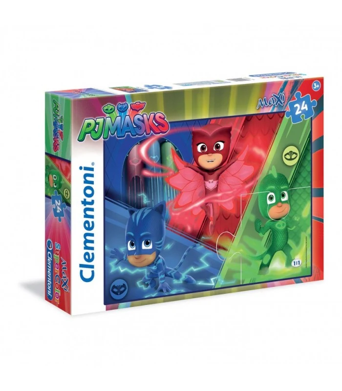 Puzzle Maxi Pj Masks Gufetta Gattoboy Geco 24 Pezzi