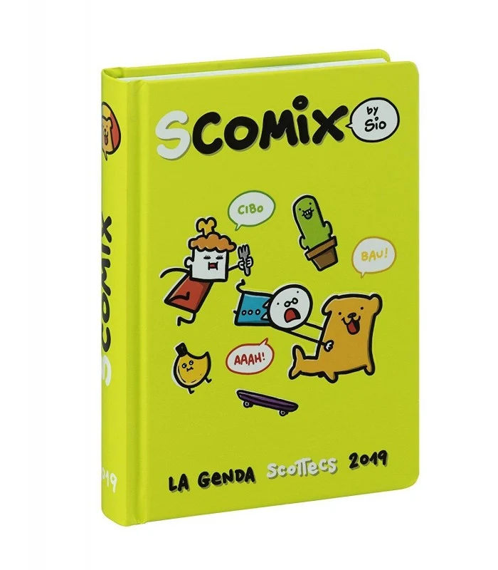 Diario Agenda Medium 16 Mesi Comix Scottecs By Sio Verde Chiaro