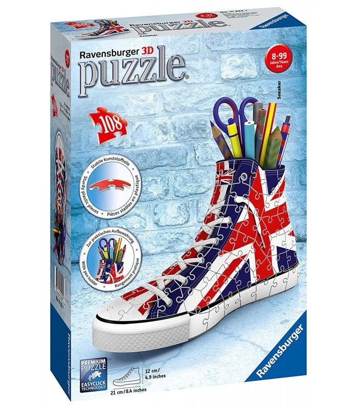 Puzzle 3d Sneaker Union Jack 108 Pezzi
