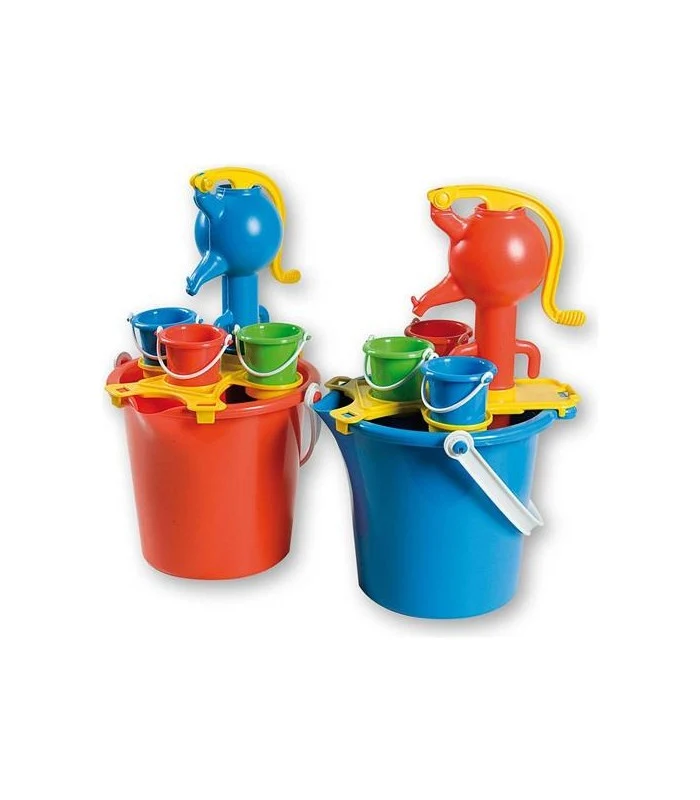 Confezione Mare Secchiello Con Pompa 2 Colori
