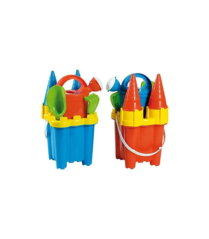 Confezione Mare Secchiello Castello Con Accessori 2 Colori