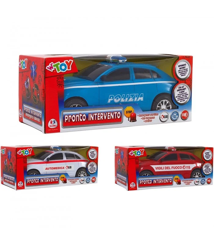 Auto Polizia Ambulanza E Pompieri Con Movimento Mistero