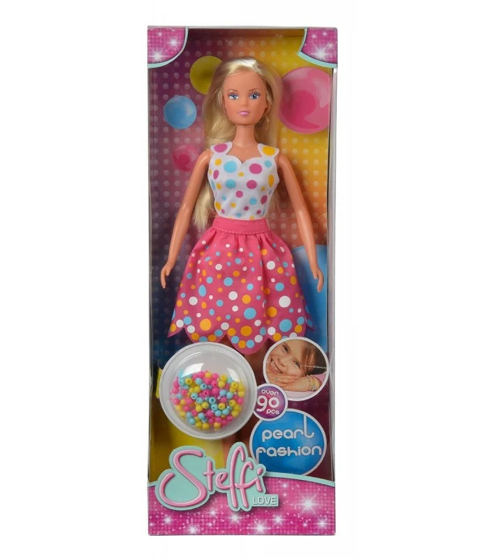 Bambola Steffi Love Perle Fashion Con Abito Colorato