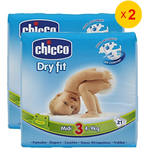 Pannolini Chicco Dry Fit Midi 4-9 Kg Formato Maxi (42pz)
