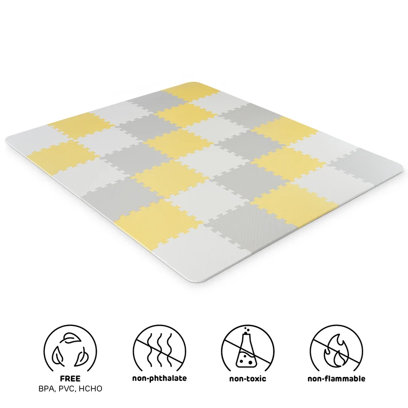 Kinderkraft Tappeto Puzzle Foam Luno Giallo