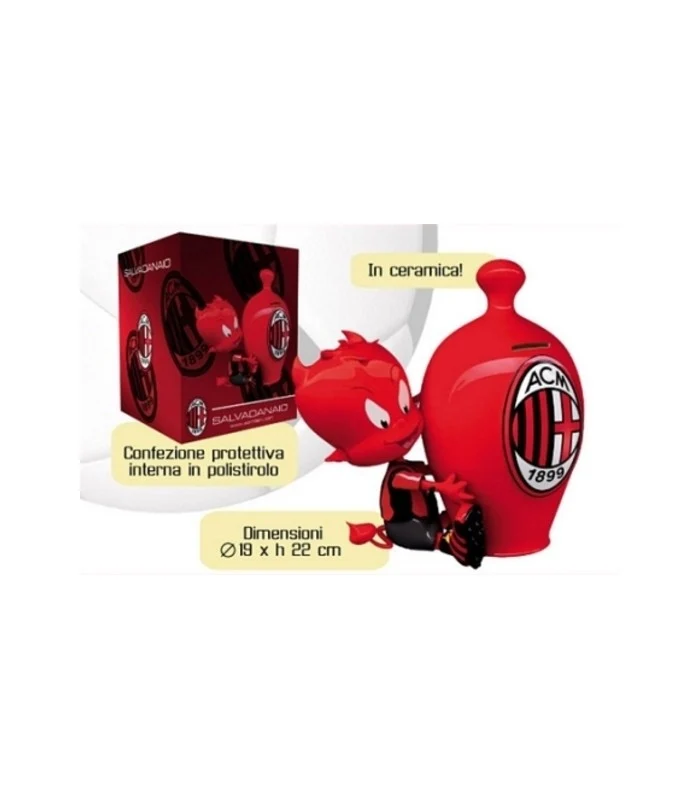 Salvadanaio In Ceramica Ac Milan