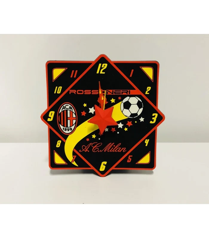 Orologio A Sveglia Ac Milan In Pvc