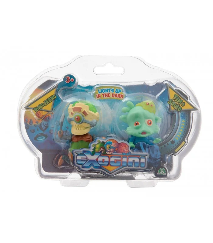 Exogini Blister 2 Personaggi Robojeeno Tim E Squid