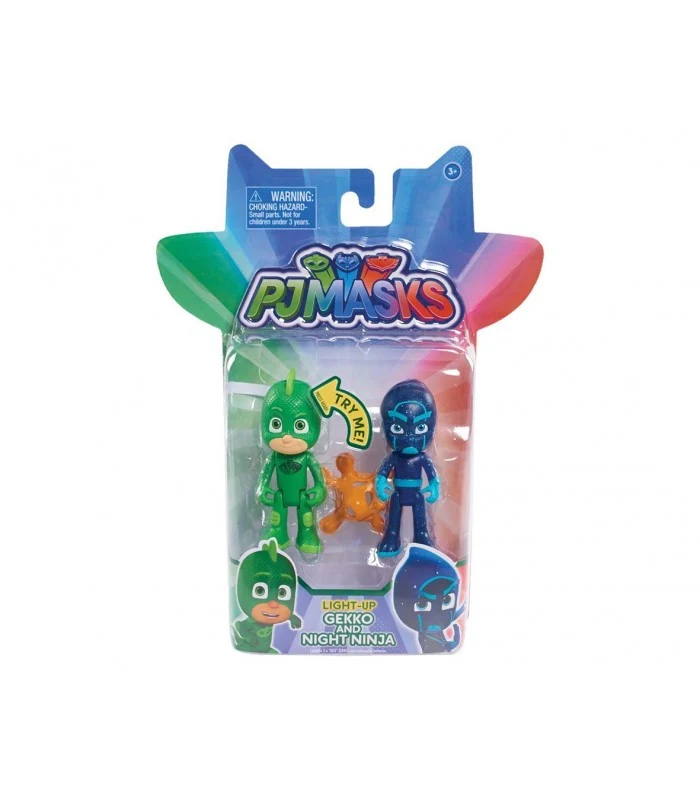 Pj Masks Coppia Personaggi Gekko E Night Ninja