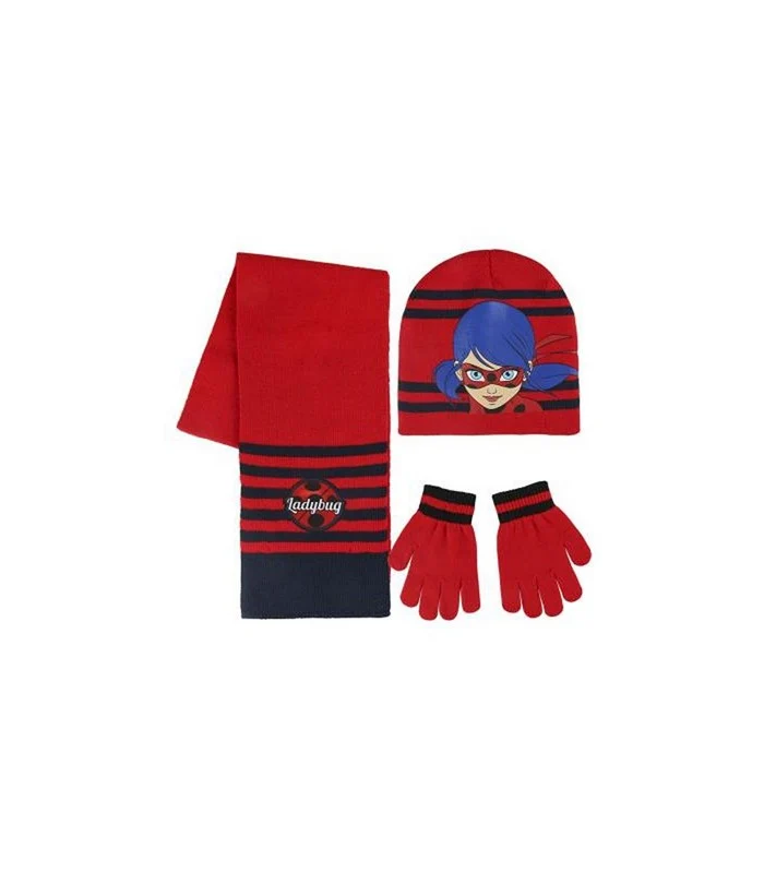 Lady Bug Set Sciarpa Cappello E Guanti