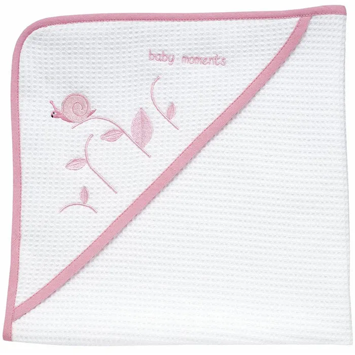 Accappatoio Chicco Quadrato In Piquet Tenero Lumaca 0m+ Rosa
