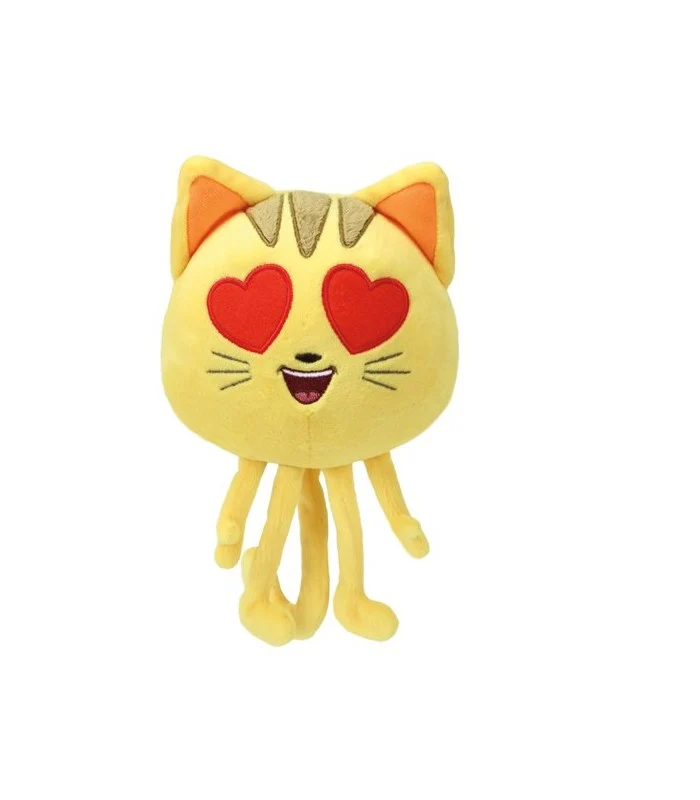 Peluche Emoij Cat Heart Eye 20 Centimetri