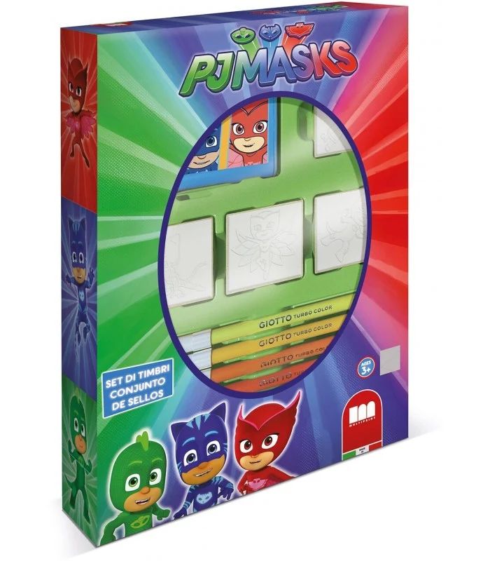 Confezione 4 Timbri Pj Masks