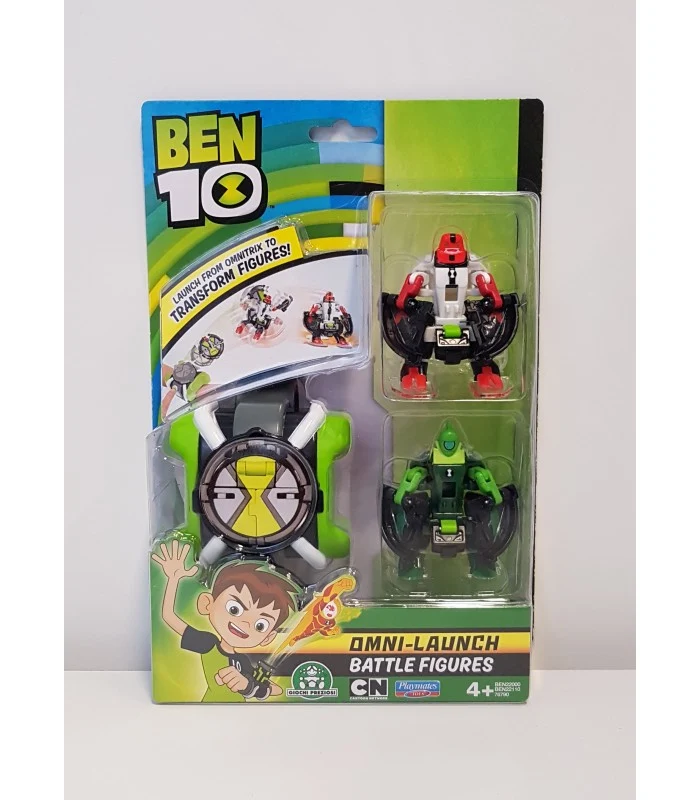 Ben 10 Omnitrix Con 2 Personaggi Trasformabili Four Arms Wildvine