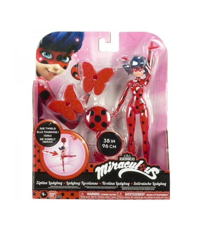 Miraculous Bambola 19 Centimetri Zipline Ladybug