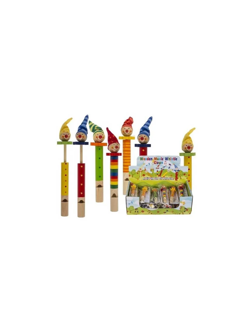 Fischietto Clown In Legno